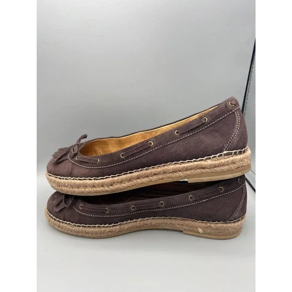 Michael Kors espadrilles leather flats Sz 7M - Picture 6 of 8